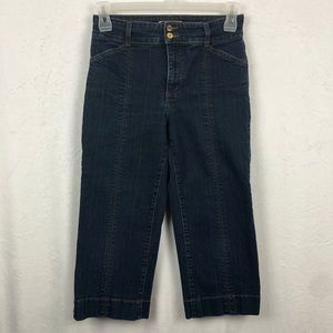 NYDJ Denim Capris Size 6 Dark Blue